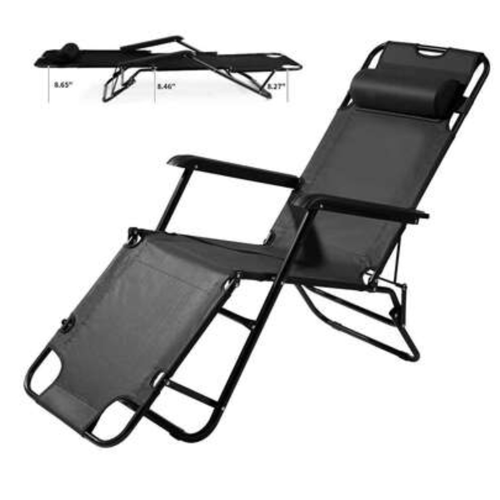 Outdoor Camping Folding Chairs - Wytrzymałe przenośne krzesło kempingowe z podnóżkiem,