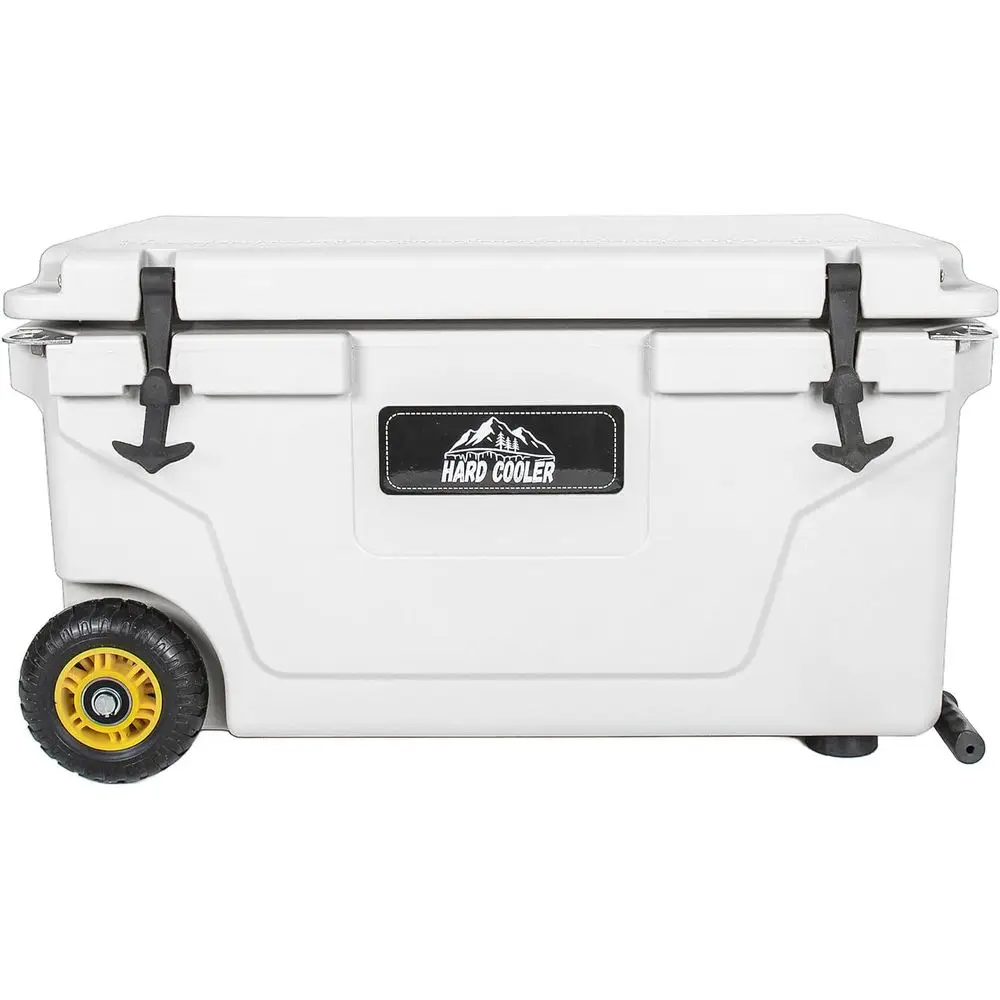 Outdoor Camping Jobs - 65-litrowy biały wytrzymały przenośny cooler z