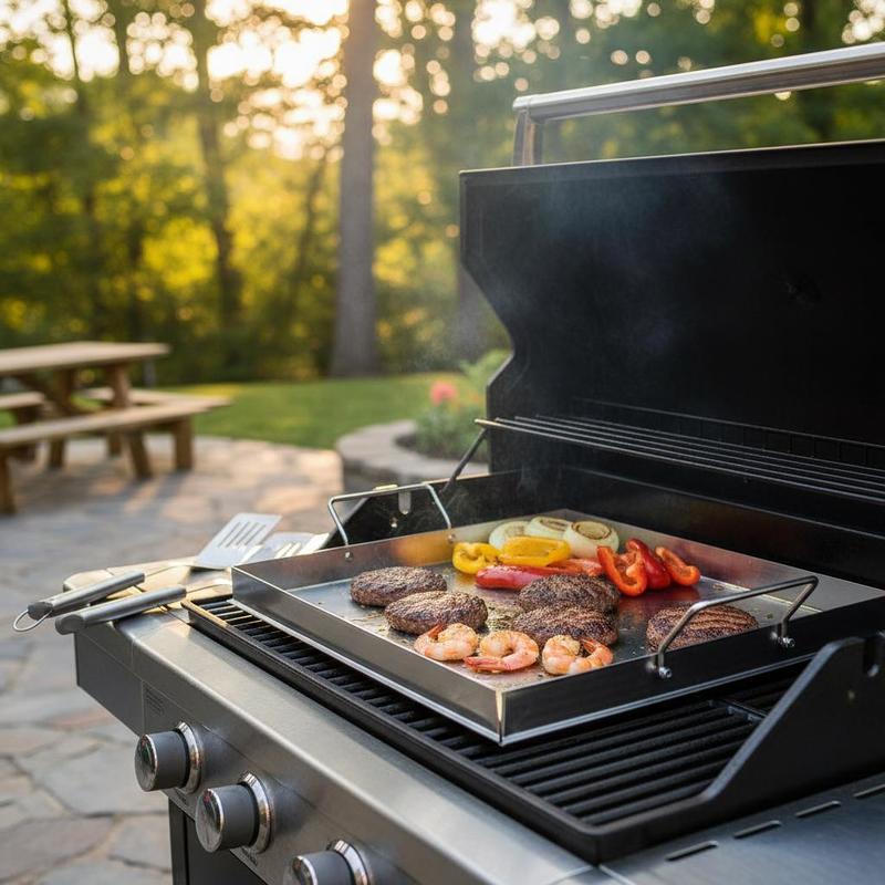 Kitchen Outdoor Camping - Uniwersalna płaska płyta grillowa 18x16 cali