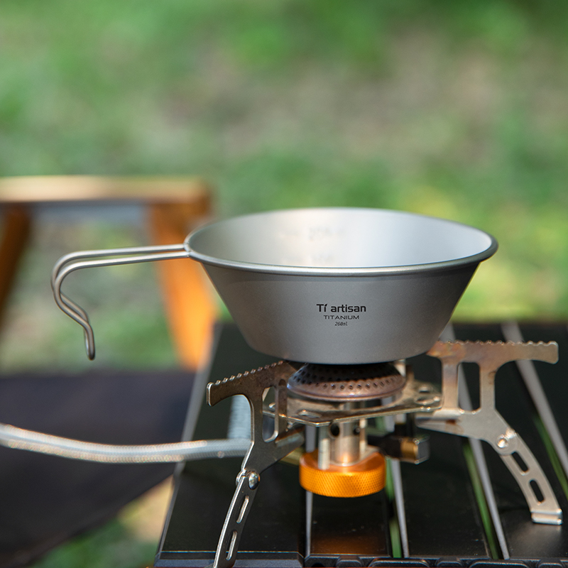 Outdoor Camping Meals - Tiartisan 260ml Tytanowy Ultralekki Kubek Sierra