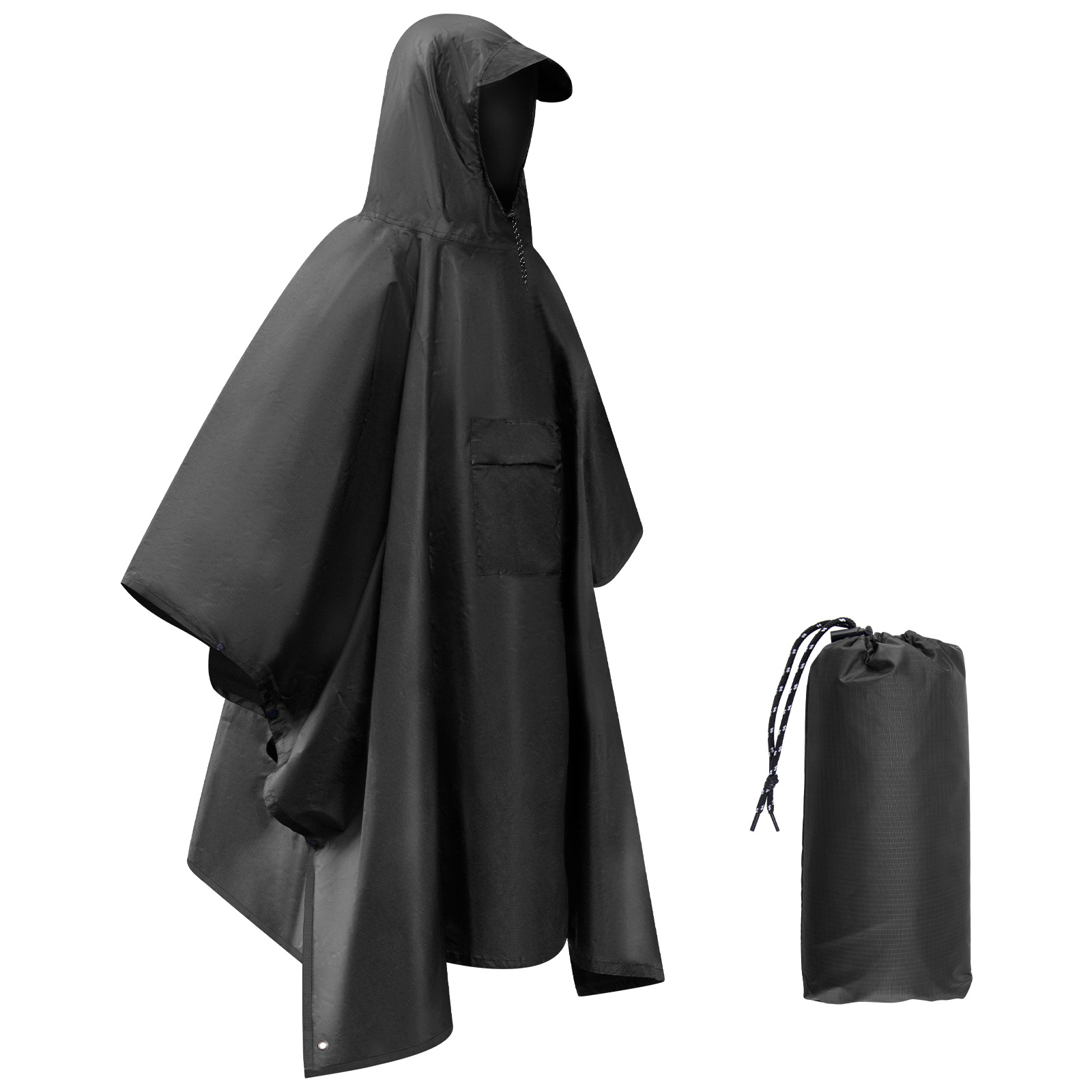 Camping Rain Poncho - Poncho przeciwdeszczowe dla dorosłych Lekki wodoodporny