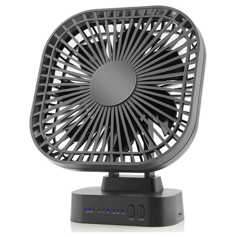 Camping Quiet - Mini wentylator biurkowy USB z timerem,