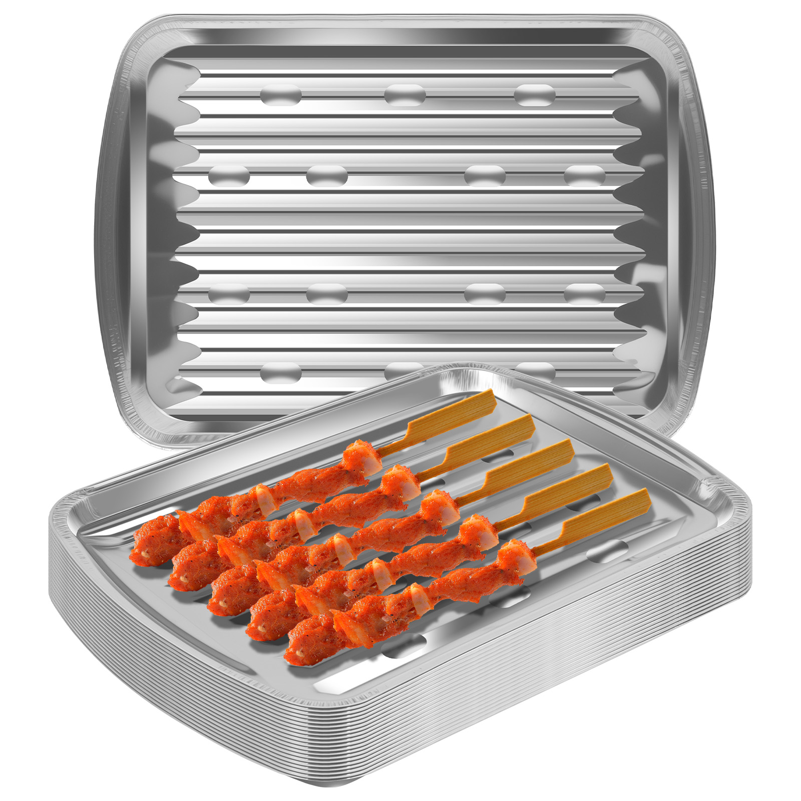 Kitchen Outdoor Camping - Tace z folii aluminiowej Nieprzywierające blachy