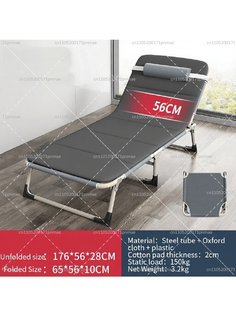 Outdoor Camping Folding Chairs - Metalowe składane łóżko jednoosobowe, nowoczesne, przenośne