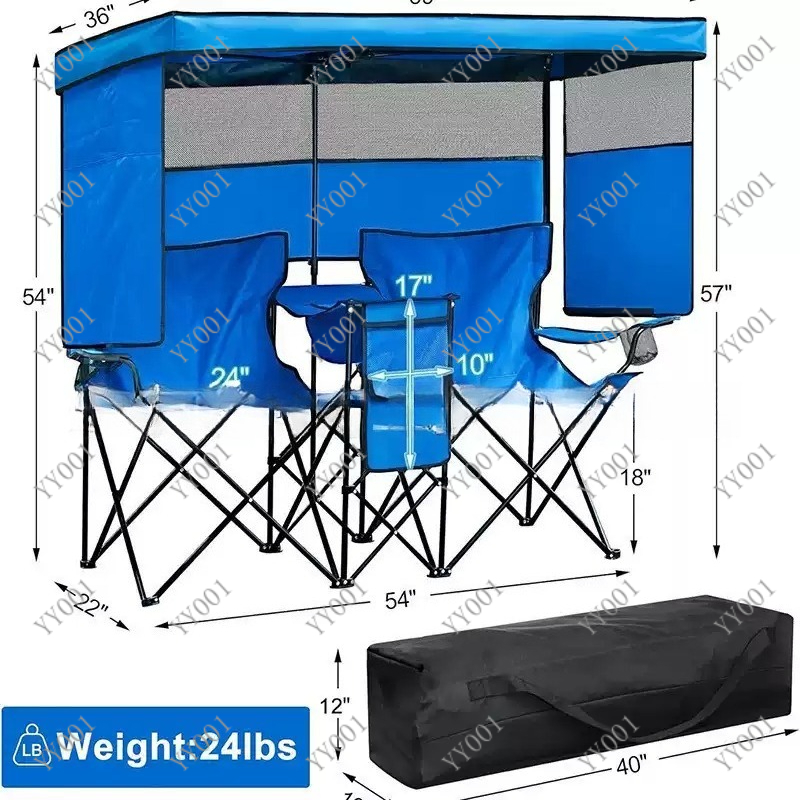 Outdoor Camping Folding Chairs - Przenośne, składane krzesło kempingowe z podwójnym