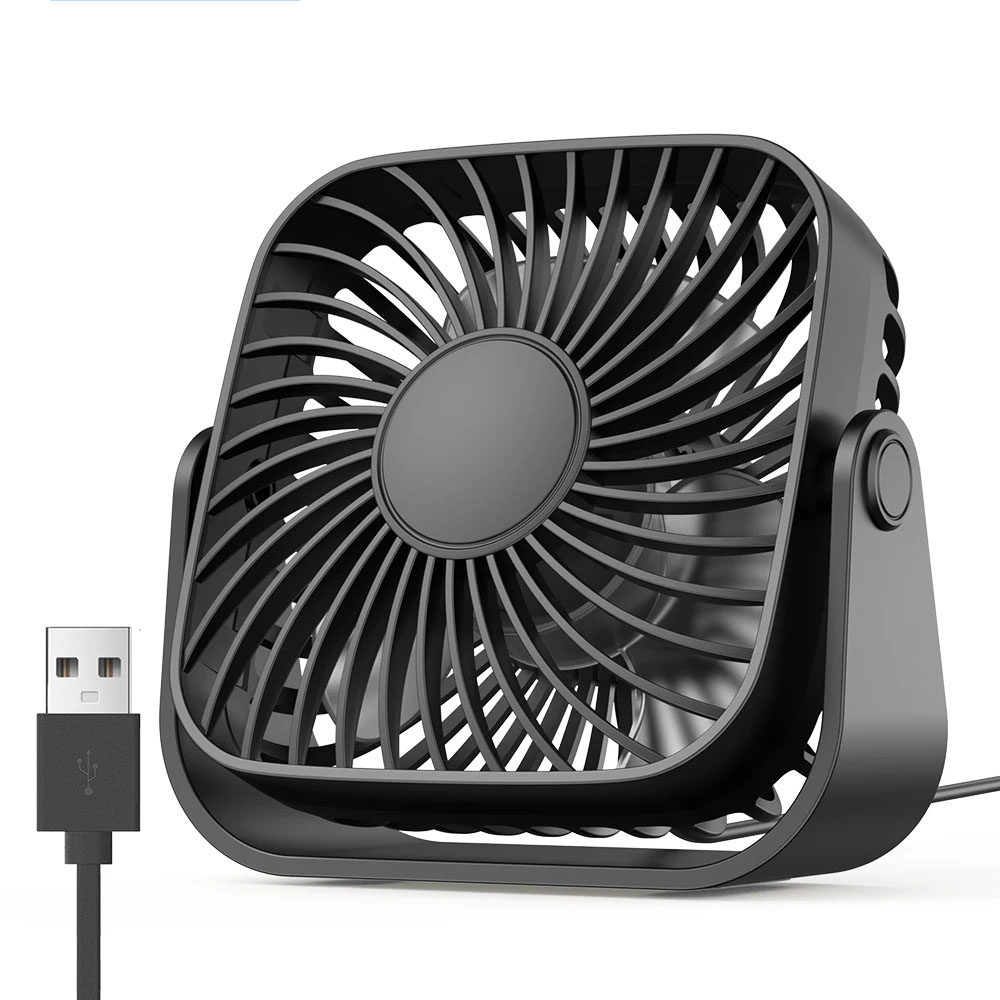 Camping Quiet - Przenośny mini wentylator USB 4-calowy do