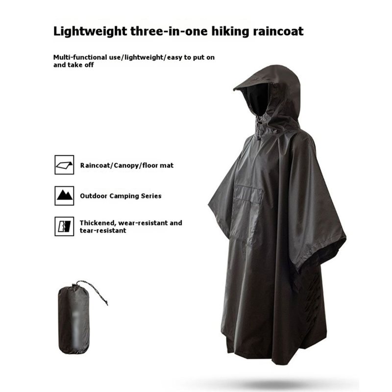 AB34 - Wodoodporny płaszcz prz – Camping Rain Poncho recenzja i cena