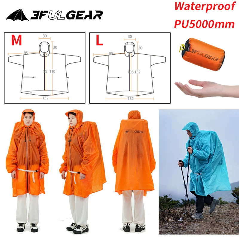 3F UL GEAR Płaszcz przeciwdesz – Camping Rain Poncho recenzja i cena