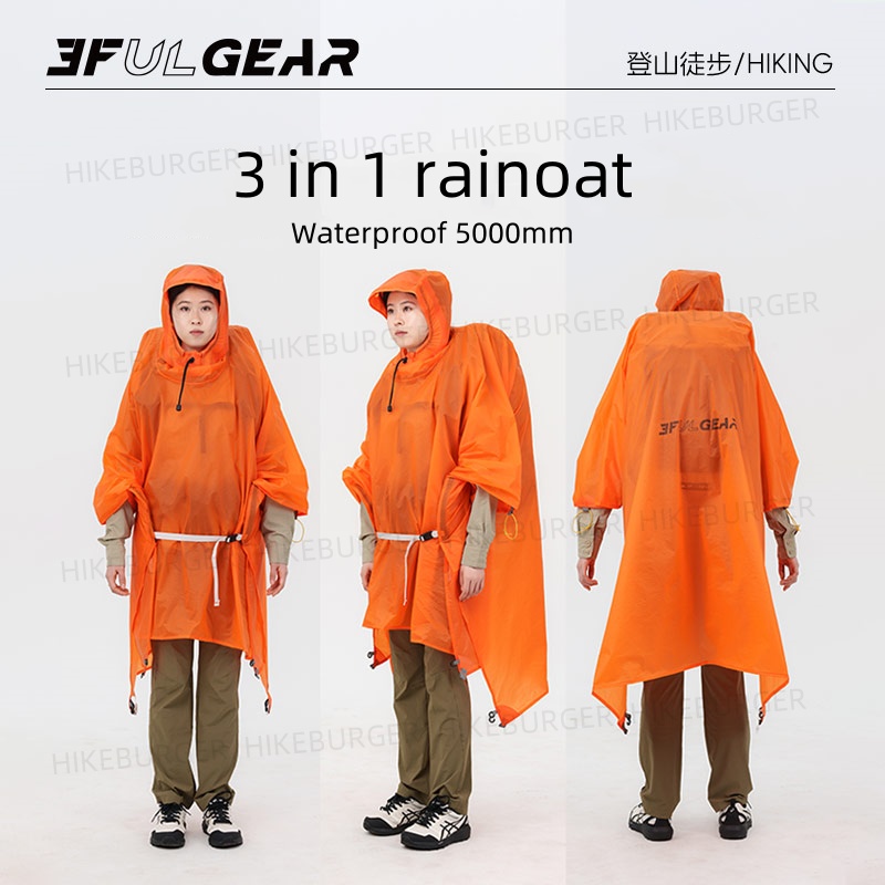 3F UL GEAR 3w1 Poncho Przeciwd – Camping Rain Poncho recenzja i cena