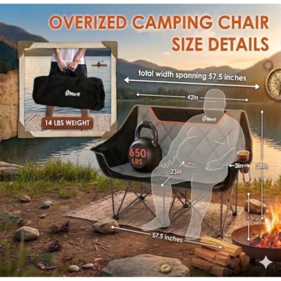 Duże, w pełni wyściełane krzes – Camping Quad recenzja i cena