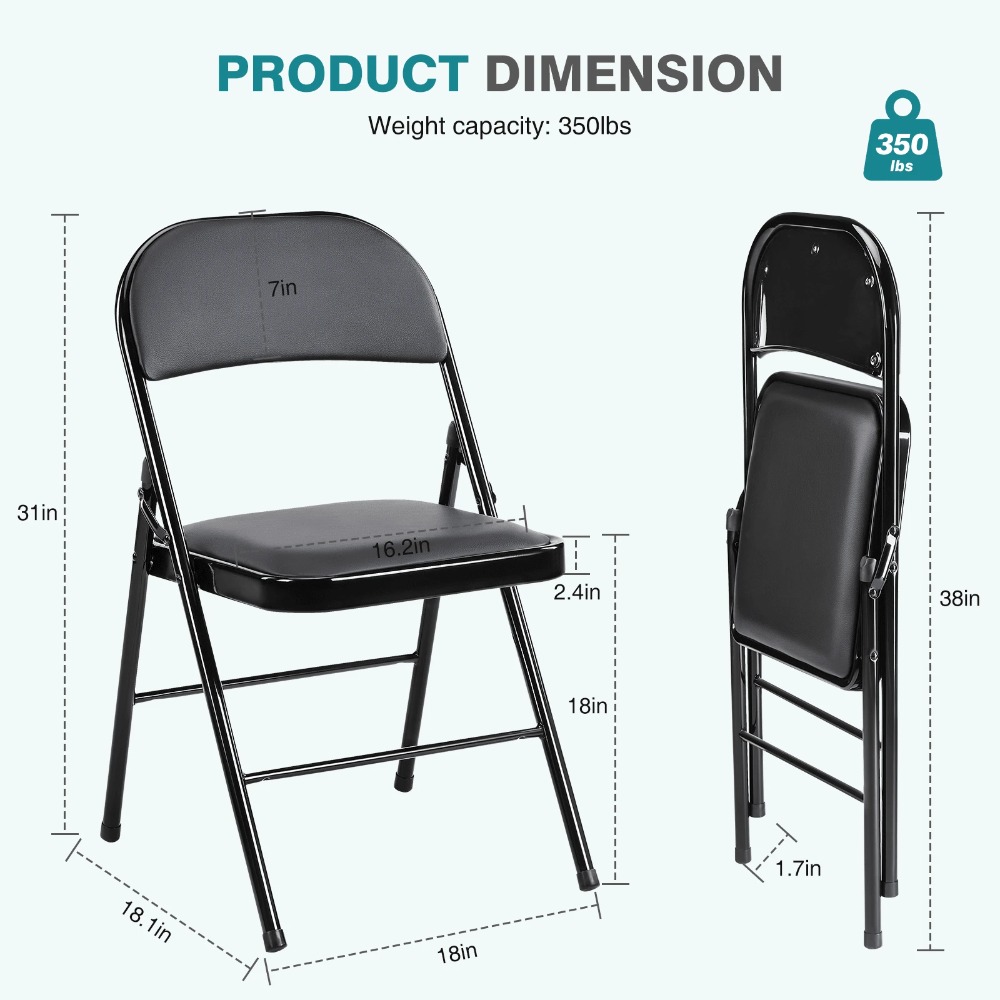 Zestaw 4 składanych krzeseł z  – Outdoor Camping Folding Chairs recenzja i cena