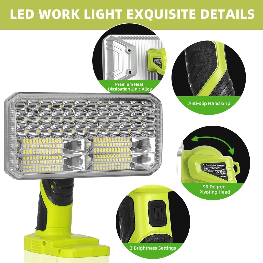 40W 4200LM Bezprzewodowa latar – Outdoor Camping Jobs recenzja i cena