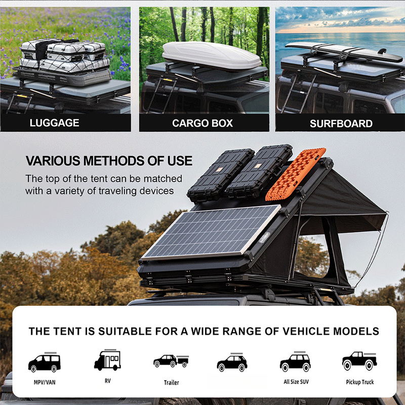 Namiot dachowy z twardego alum – Outdoor Camping Van Tent recenzja i cena