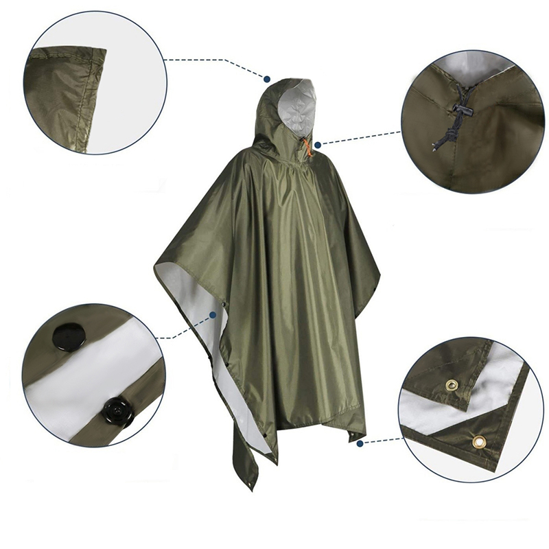 Wytrzymałe ponczo przeciwdeszc – Camping Rain Poncho recenzja i cena