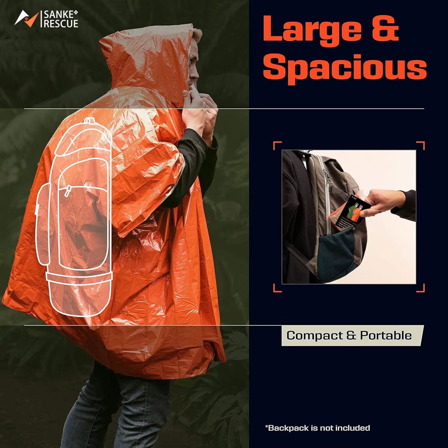 Awaryjne ponczo przeciwdeszczo – Camping Rain Poncho recenzja i cena