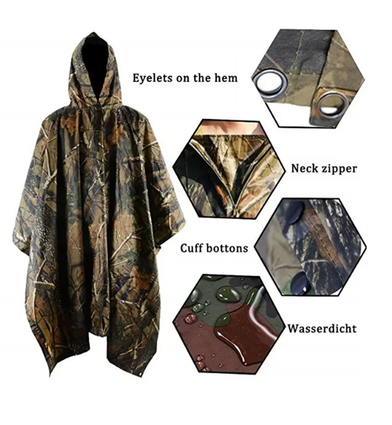 Wielofunkcyjny płaszcz przeciw – Camping Rain Poncho recenzja i cena